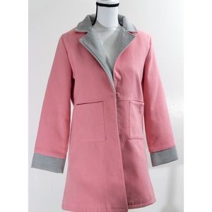Blush Pink Peacoat With front Pockets